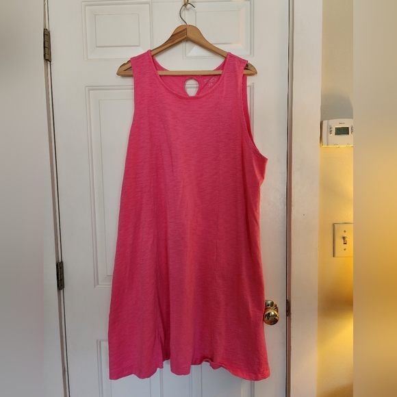 escape by habitat Dresses & Skirts - Escape By Habitat Sleeveless Tank Dress Pink Size Xxl Beach Swim Resort Cotton